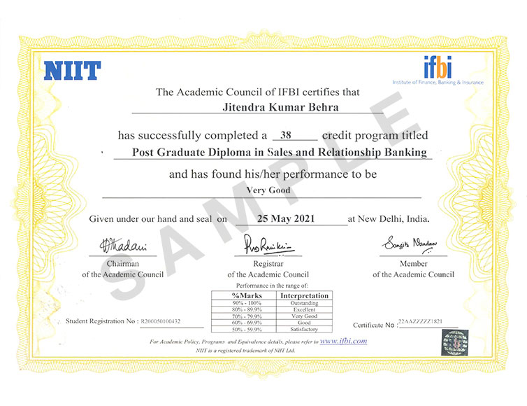 NIIT Certificate